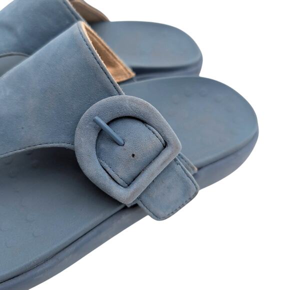 Vionic Activate RX Suede Buckle T-Strap Sandals Women's Blue Size US9.5 EU40.5 - Picture 13 of 13